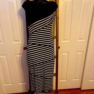 Anthropologie Navy Striped Dress. Very Classy!